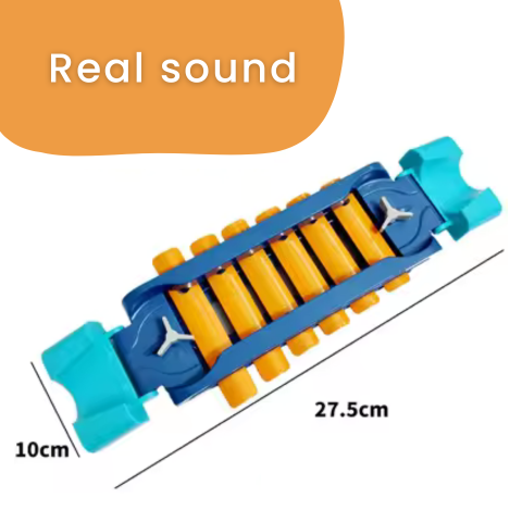 Musical Piano Slide Block for Marble Run Set - Duplo-Compatible Add-On Dimensions