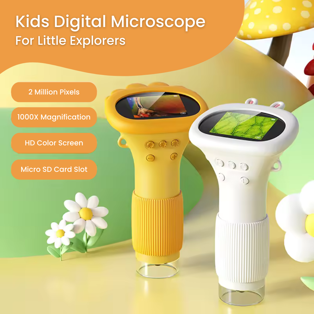 Mini Microscope for Kids: Portable Pocket Microscope STEM Science Tool Digital