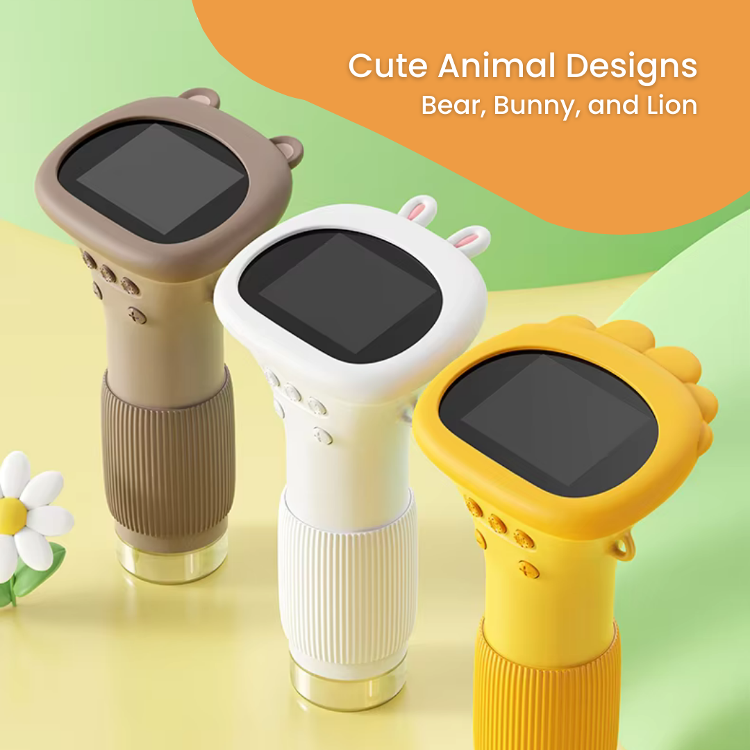 Mini Microscope for Kids: Portable Pocket Microscope STEM Science Tool Animal Designs
