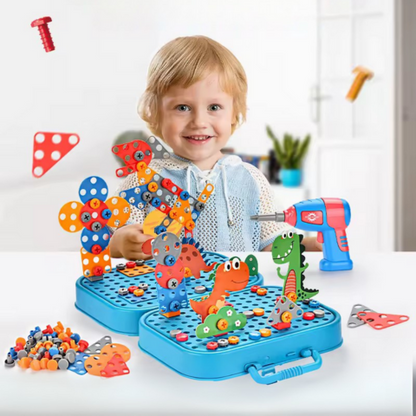 Kids Tool Set with Electric Drill – Builders Toolbox, Screws and Tools Feature