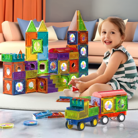 Magnetic Tiles Marble Run Set –  A Build-It-Yourself Ball Run for Kids Feature