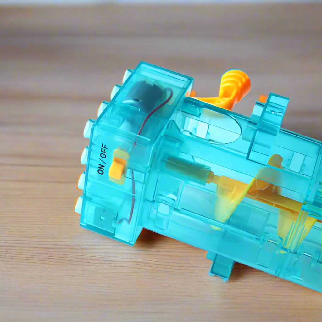 Duplo-Compatible Mechanical Marble Run Toy Set with Electric Ball Lift Ball Lift Switch