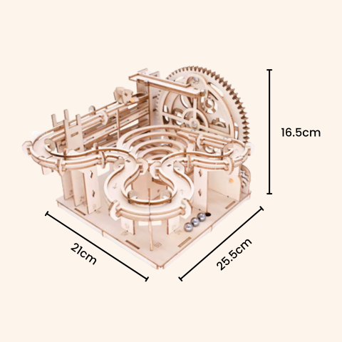 DIY Wooden Marble Run Set - Build Your Own Manual Crank Ball Run Model Dimensions